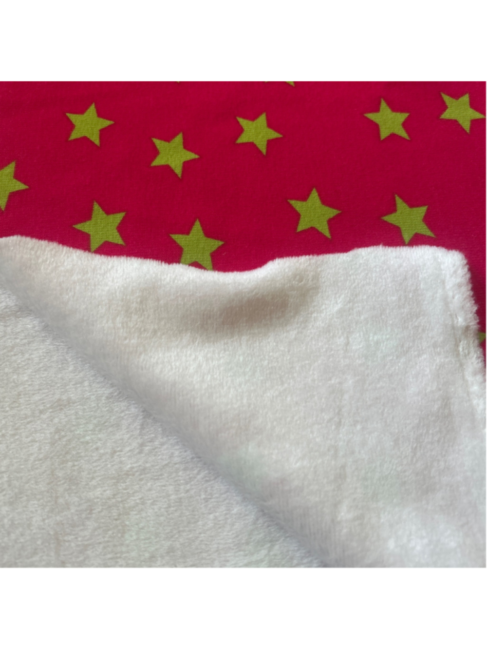 Fabric: 16”x 62” Star Print Fabric Pink/Green - Picture 4 of 4